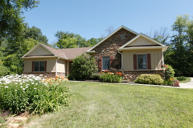 brown stone house exterior by chris gorman homes in cincinnati